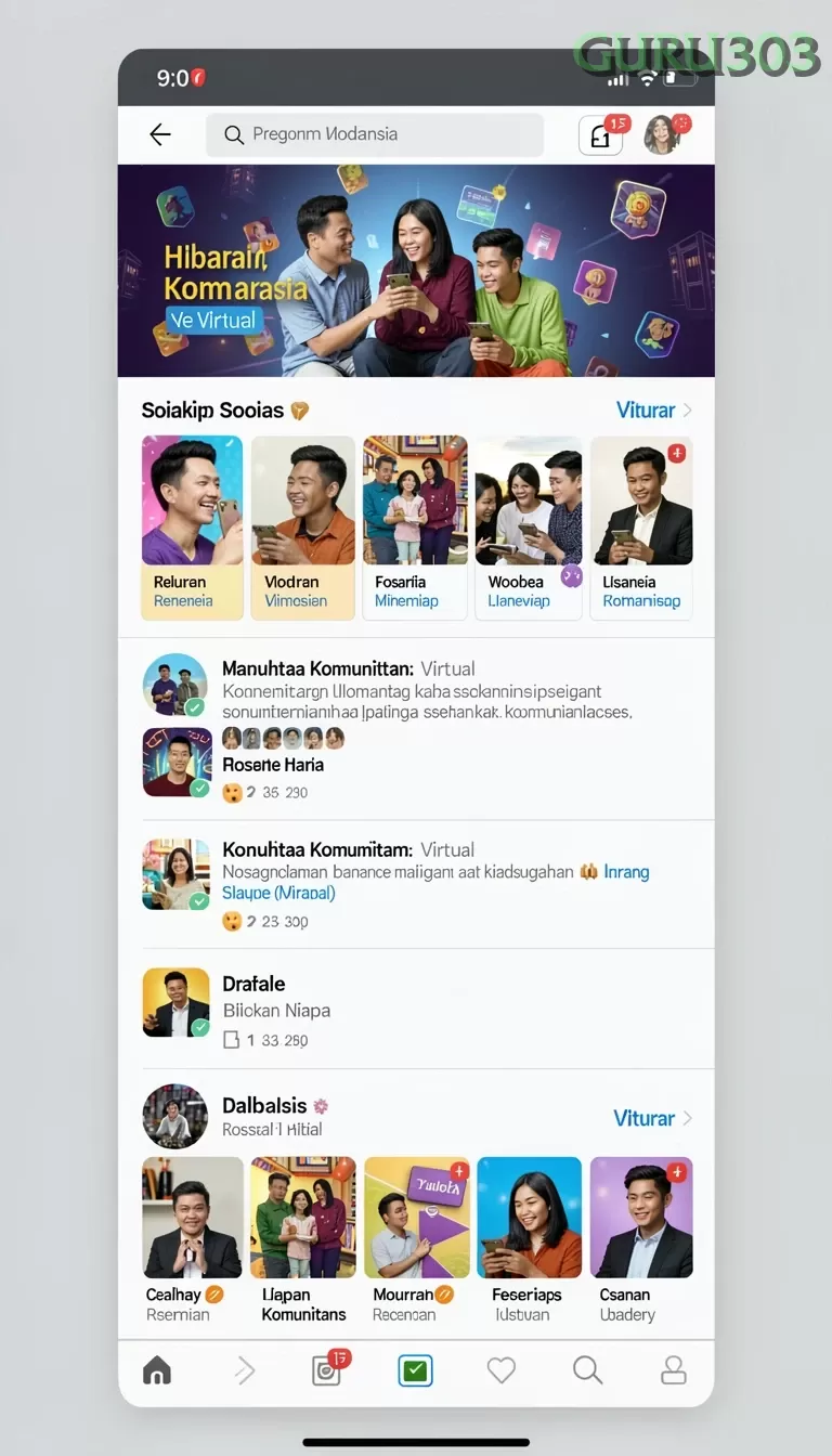 Cuplikan layar KIW69 — menu navigasi